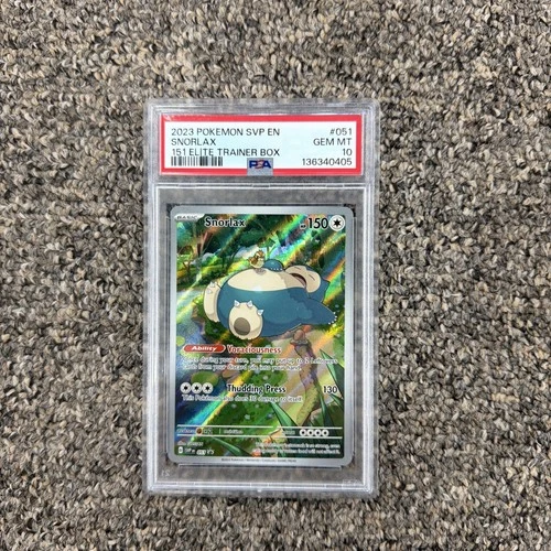 2023 POKEMON SVP EN-SV BLACK STAR PROMO 151 ELITE TRAINER BOX SNORLAX PSA 10