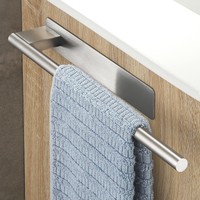 Handtuchhalter Selbstklebend Edelstahl Einarmig Rund GebüRstet Silber