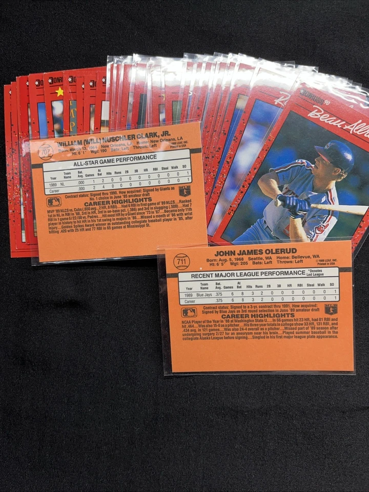 Tarjetas de béisbol Donruss 1990 - ¡Tú eliges! Foto 2 de 2