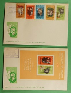 DR WHO 1965 PANAMA (2) FDC SPACE JOHN F KENNEDY JFK R79566