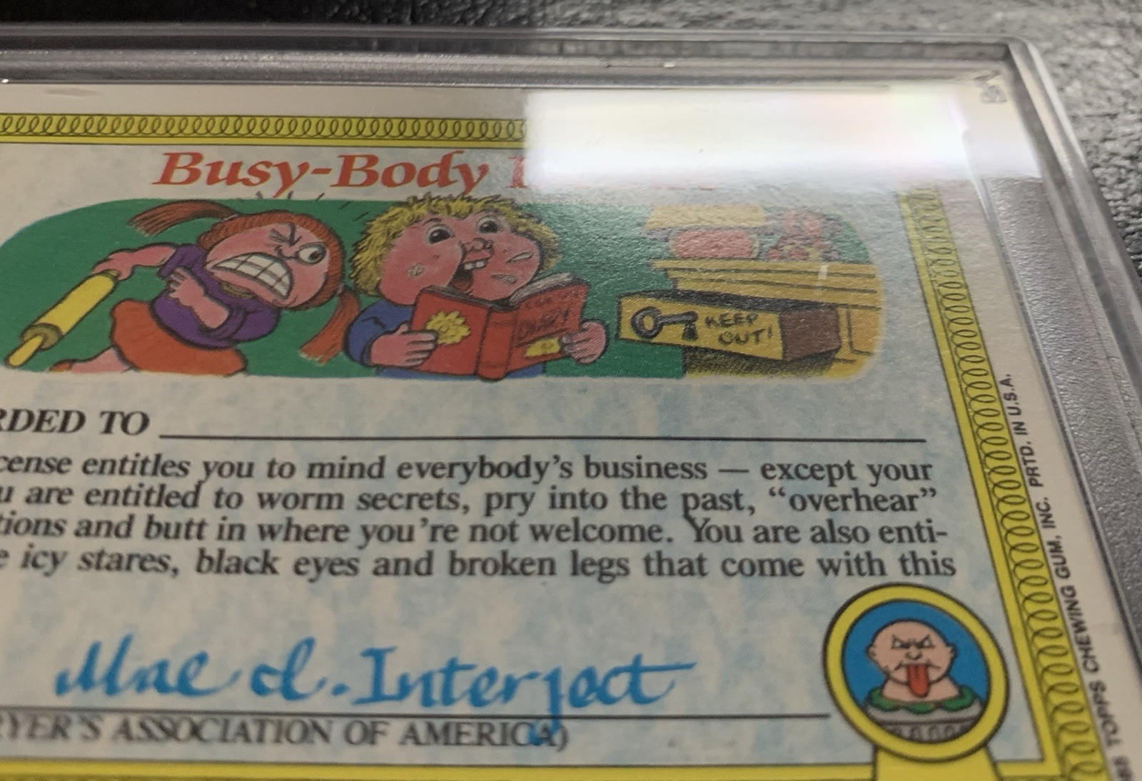 1985 Garbage Pail Kids Wrappin’ Ruth 36a PSA 10 GEM MINT-RARE GLOSSY CARD!! TWT view 8
