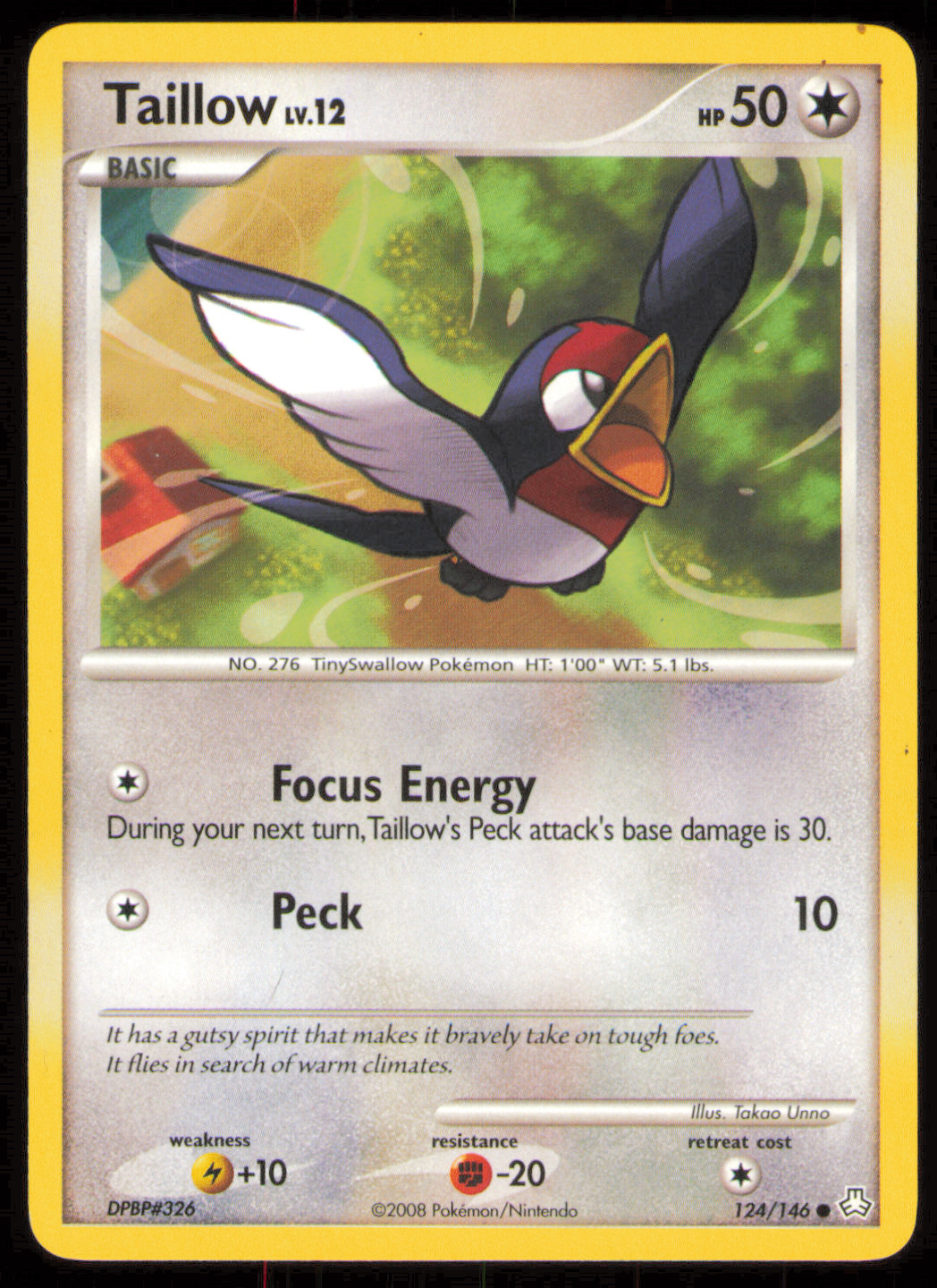 Taillow 124/146 Legends Awakened 2008 - Pokémon TCG NM