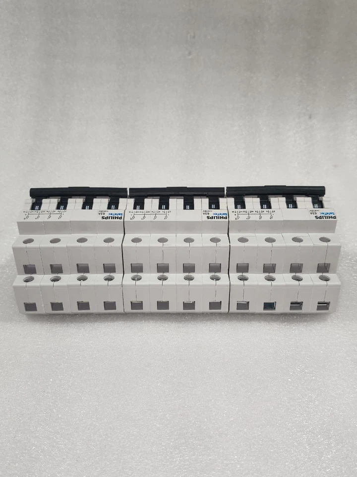 PHILIPS SAFETEC 63A MCB CAMBIO 415 4 POLOS PAQUETE DE 3 PIEZAS GRATIS RÁPIDO Foto 4 de 4