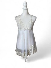 Frederick s Of Hollywood White Babydoll Slip Dress Large