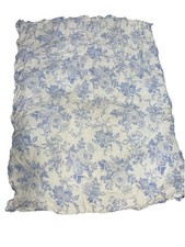 LoveShackFancy Pottery Barn Twin Ruffle Duvet Cover Blue Floral
