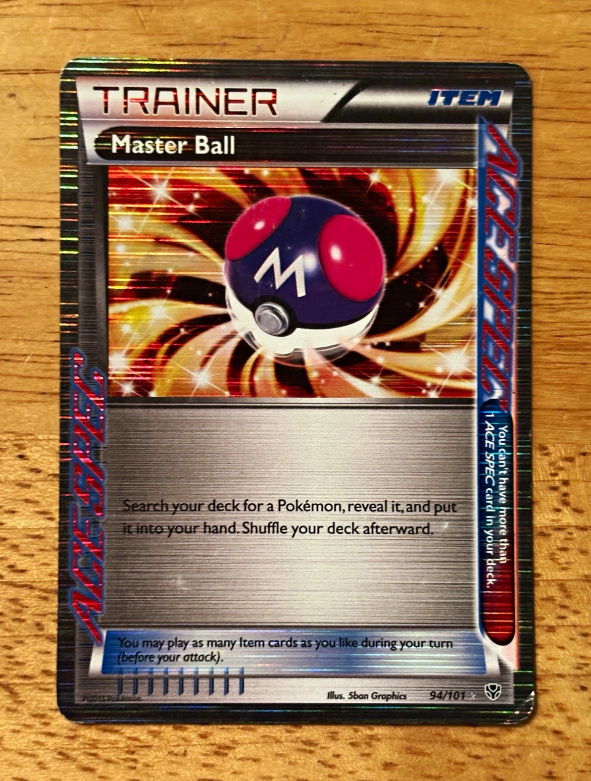 Pokemon TCG Master Ball 94/101 B&W Plasma Blast ACE SPEC Holo English Card