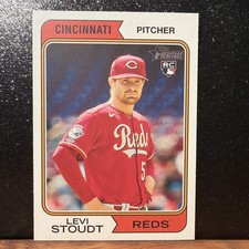 Levi Stoudt 2023 Topps Heritage High Numbered Rookie #591 Cincinnati Reds