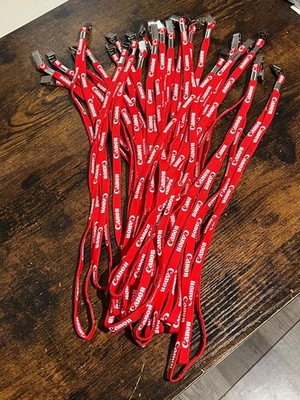 Lot of 28 Canon Lanyard I.D. or Badge Clip Key Cord Credentials Neck Strap 16  