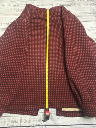 Basic Editions Men's XL Red/Black Check Shacket Sherpa Lined Button Jacket image 4