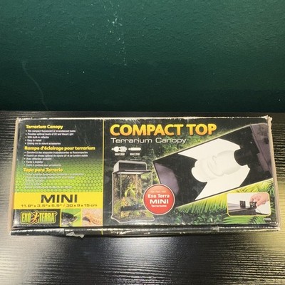 Exo Terra Compact Top Mini Terrarium Canopy Lighting Fixture PT2225