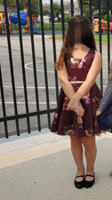 Floral Burgandy dress for girls