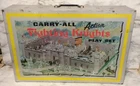 Vntg 1968 MARX Metal Carry-All Action Fighting Knights Playset Case w/ Castle