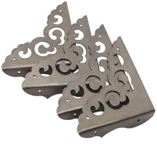 4Pcs Table Corner Protectors, 2.6"x2.6" Antique Bronze Metal Corner Protector...