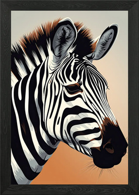 Vektor Zebra gerahmtes Wandbild Poster Leinwanddruck Bild