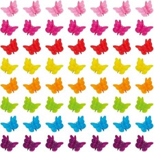 50 Packs Assorted Color Butterfly Hair Clips, Beautiful Mini Butterfly Hair