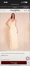 Lemon Strappy Chiffon Occasion Dress With Frills Size 12 From PLT