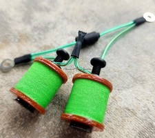 1" 8-32 Tattoo Machine Parts Coils 8 Wrap Brown Washers Lime Candy Green Forward