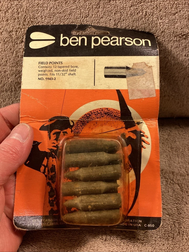 Лот из 12 винтажных конических полевых точек Ben Pearson 11/32 дюйма  - Изображение 2 из 3