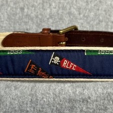 Polo Ralph Lauren Boys Belt RLFC Pennant Leather Logo 22 Toddler Little Kid RL