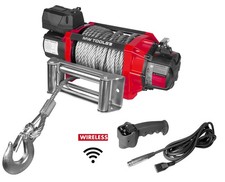 Treuil électrique 24V 8164 kg câble 22m acier télécommande sans SEL820024