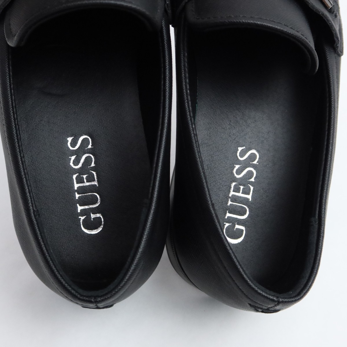 GUESS Horsebit Loafers Mens 7.5 Black Silver Dress Shoes  display picture 3
