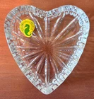 Vintage Signed Waterford Crystal Heart Trinket Dish 3 3/4" x 3 1/2"