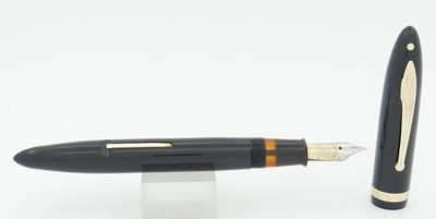 Sheaffer Balance Lifetime Full-Size Black & Gold Fountain Pen - 14kt Nib - 1938