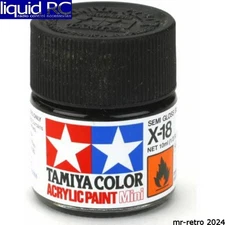 Tamiya USA TAM81518 Acrylic Mini X18 Semi Gloss Black