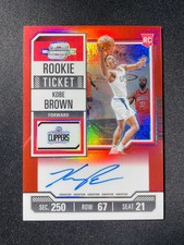2023-24 Contenders Optic Variation Auto Kobe Brown RC #128 Red 3/99 XV44