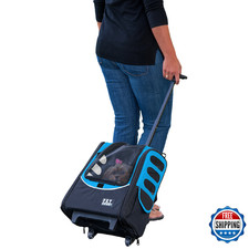 Pet Gear I-GO2 Roller Backpack, Travel Carrier, Car Seat for Cats/Dogs, Mesh Ven