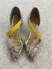 Well Worn Dune ‘Head Over Heels’ Snakeskin Pattern Court Shoes - Size 5