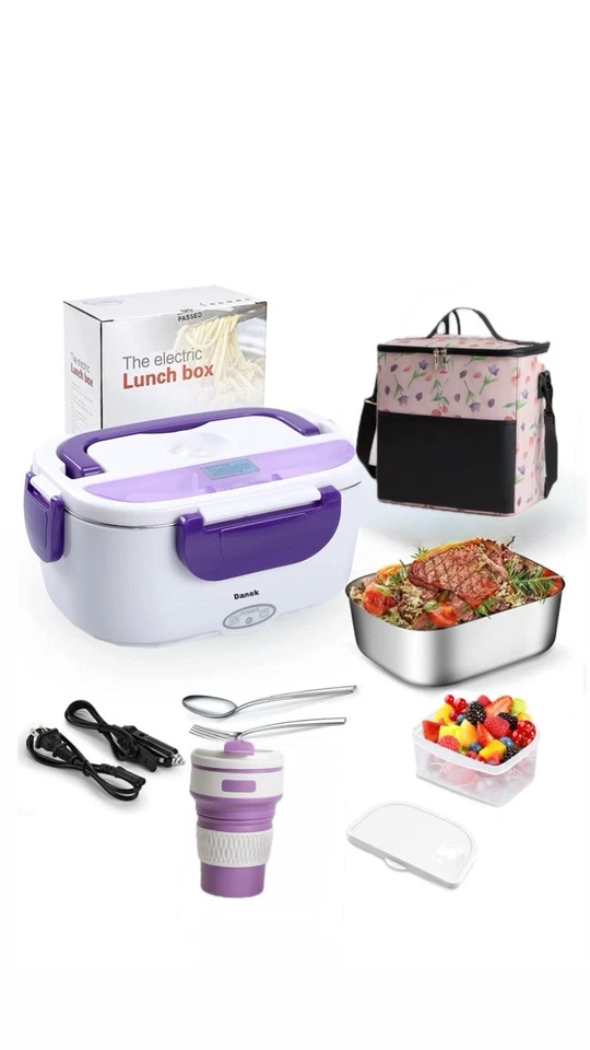 Electric Lunch Box 80W Heated for Adults 1.5L Capacity, 12/24/110v Food Warmer - Image 2 of 4