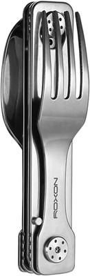 ROXON C1 3 in 1 Camping Utensils Detachable Cutlery Knife Spoon Fork for Outdoor