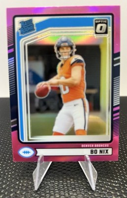 2024 Panini Donruss - Rated Rookie Bo Nix #369 Pink Prizm (RC)mint Ex Centered