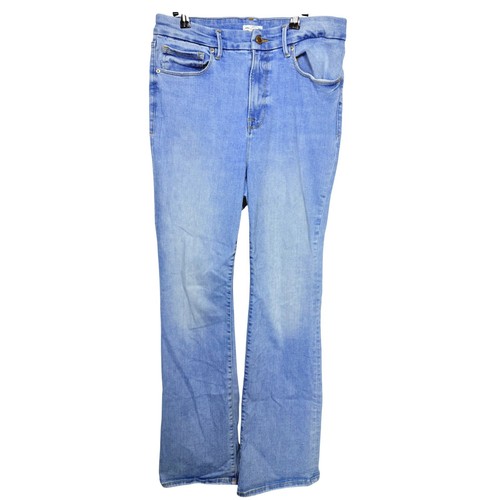 Good American Always Fit Light Wash High Rise Bootcut Jeans Size 14-18 Stretch