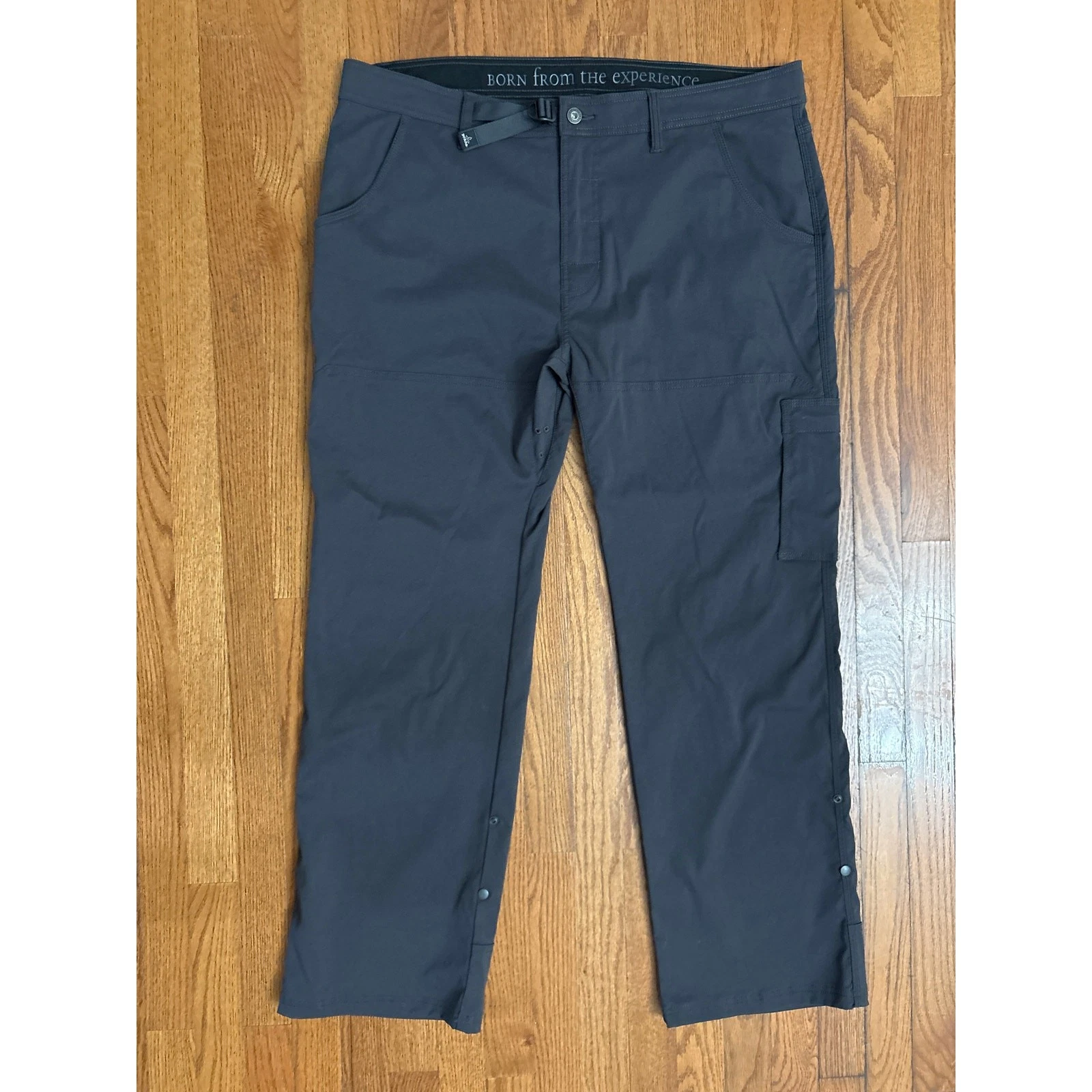 PrAna Men's Gray Stretch Fit Nylon Cargo Outdoor Hiking Pants Men's Size 40x32