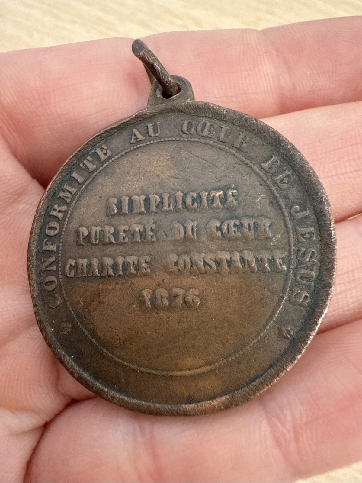 Médaille Pendentif Union Dans Le Cœur De Jesus Hostie