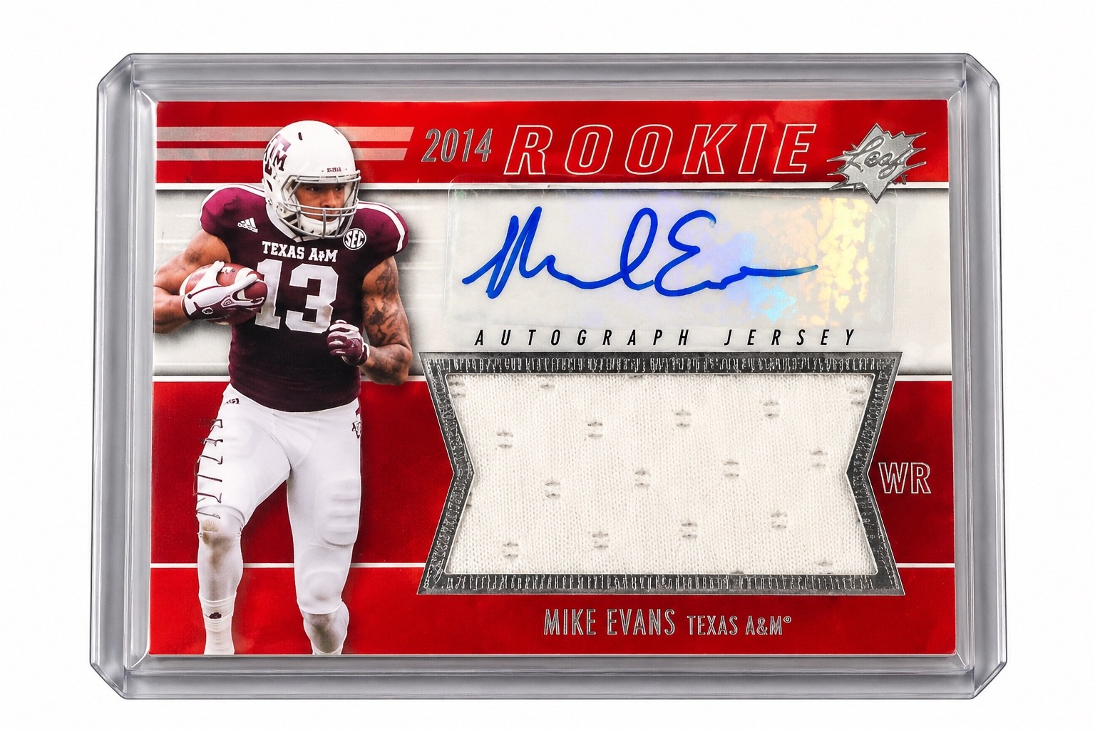 2014 SPx - Rookie Autograph Jersey Mike Evans #102 /249 (AU, MEM, RC)