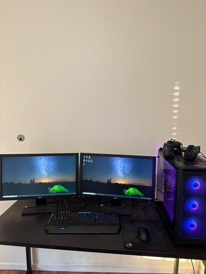 Custom Ironside Phanteks PC Descktop; Dual Acer Monitors; Full Gaming Setup