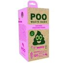M-PETS Dog Poop Waste Bags (120 bags) Natural Vegetable Based - Rose Scented