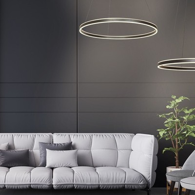Hängelampe Ringlux 60W dimmbar 2700K 3675ZW schwarz mit LED-Ring Ø80 2. Wahl