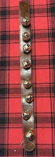 Vintage Sleigh Bells On Leather Strap 24 In With 8 Bells