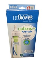 DrBrown's Natural Flow Options Anti-Colic Bottle 2 pack 8oz Narrow BRAND NEW