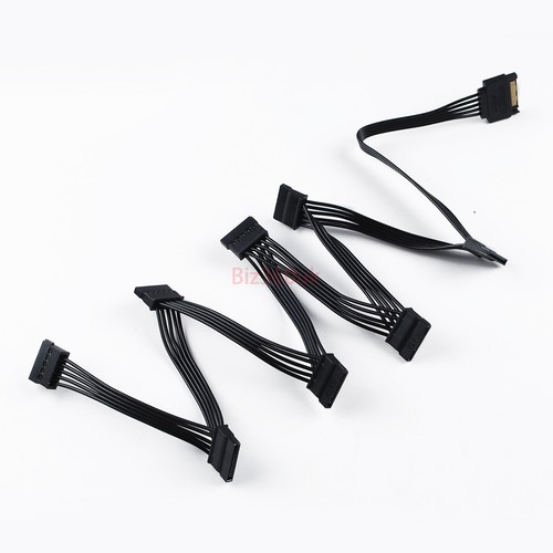 SATA Power 15 Pin 1 Male To 5/8/10/ Female Splitter Hard Drive Cable for HDD SSD - Picture 29 of 49