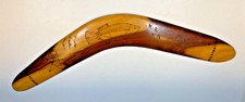 Boomerang Vintage Classic Mulgawood Hand Carved Australian Made 18.5 inches
