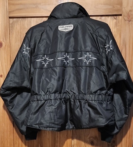 Polaris Snowmobile Jacket Mens L? Thinsulate Ski Logo USA Black - Picture 11 of 21