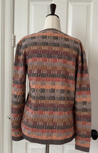 Missoni Wool Blend Cardigan Colorful Size 42 - Picture 10 of 15