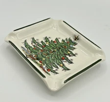Vtg Cuthbertson Ash Tray Original Christmas Tree Trinket Dish Porcelain England