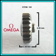 OMEGA Watch Crown Stainless Steel - ORIGINAL - N.O.S. - 4.80 mm - STEM: 100