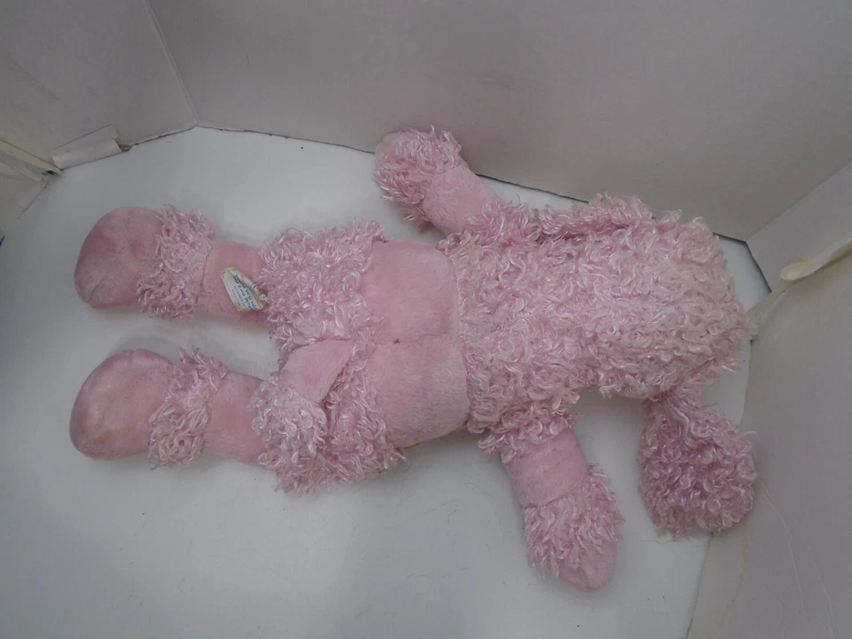 Build A Bear BAB Vtg Pink Plush POODLE Curly Hair Dog 18" Retired Magnet Mouth - Image 4 of 4